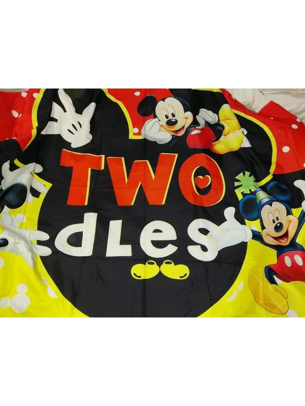 Mickey Mouse O toodles for a 2-year-old party Backdrop